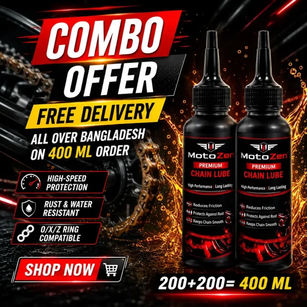 MotoZen Premium Chain Lube Combo 400ml (200ml + 200ml)