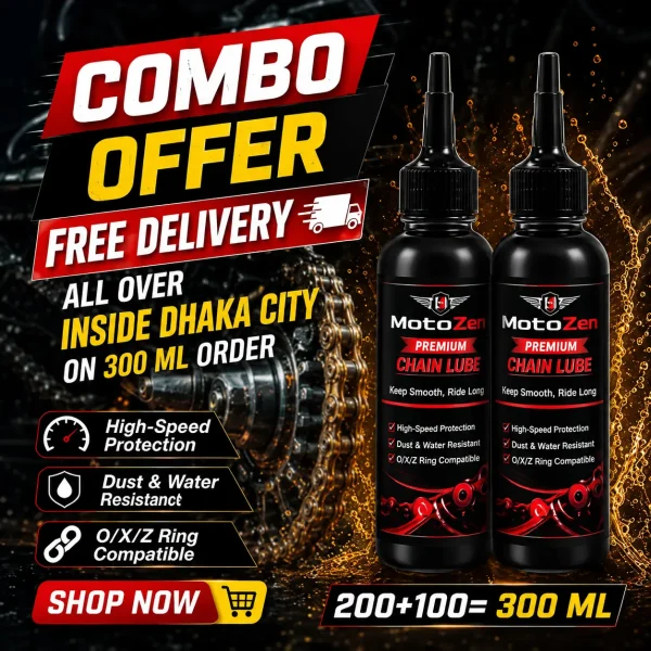 MotoZen Premium Chain Lube Combo 300ml (200ml + 100ml)
