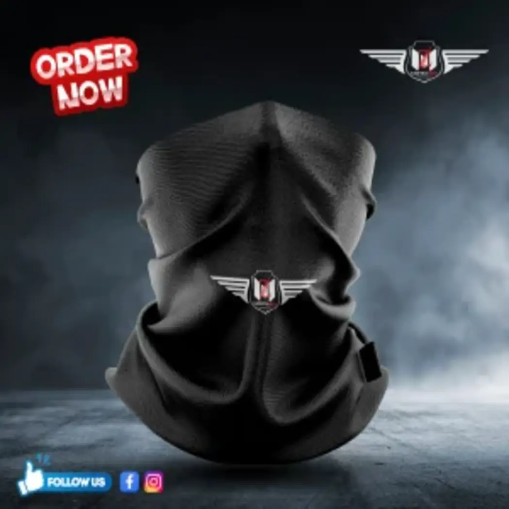 FUll-Black-BUUF (1) Multi-Functional Neck Gaiter-Full Black - Image 1