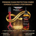 Motorcycle Chain Cleaning Brush & Premium Chain Lube 200ML Combo