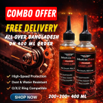 MotoZen Premium Chain Lube Combo 400ml (200ml + 200ml) | Free Delivery in Bangladesh