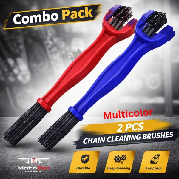 2Pcs Motorcycle Chain Cleaning Brush