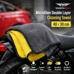 1Pcs High Quality Micro Fiber Double Layer Towel for Bike & Car Cleaning (40×30cm)