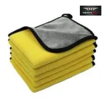 4Pcs High Quality Micro Fiber Double Layer Towel for Bike & Car Cleaning (40×30cm) - Image 4