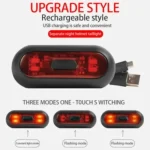 Helmet Tail Light (USB Rechargeable) – High Brightness LED Safety Light for Motorcycle Riders - Image 4