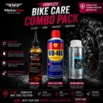 MotoZen 3-in-1 Complete Bike Care Combo Pack – Chain Lube, Multi-Use Spray & Carbon Cleaner Octane Booster for Smooth Performance