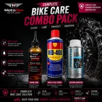 MotoZen 3-in-1 Complete Bike Care Combo Pack – Chain Lube, Multi-Use Spray & Carbon Cleaner Octane Booster for Smooth Performance