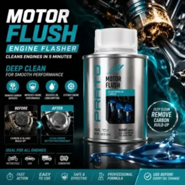 Motor Flush Engine Flusher 80ml – Engine Carbon Cleaner & Sludge Remover for Motorcycles, Cars & Generators