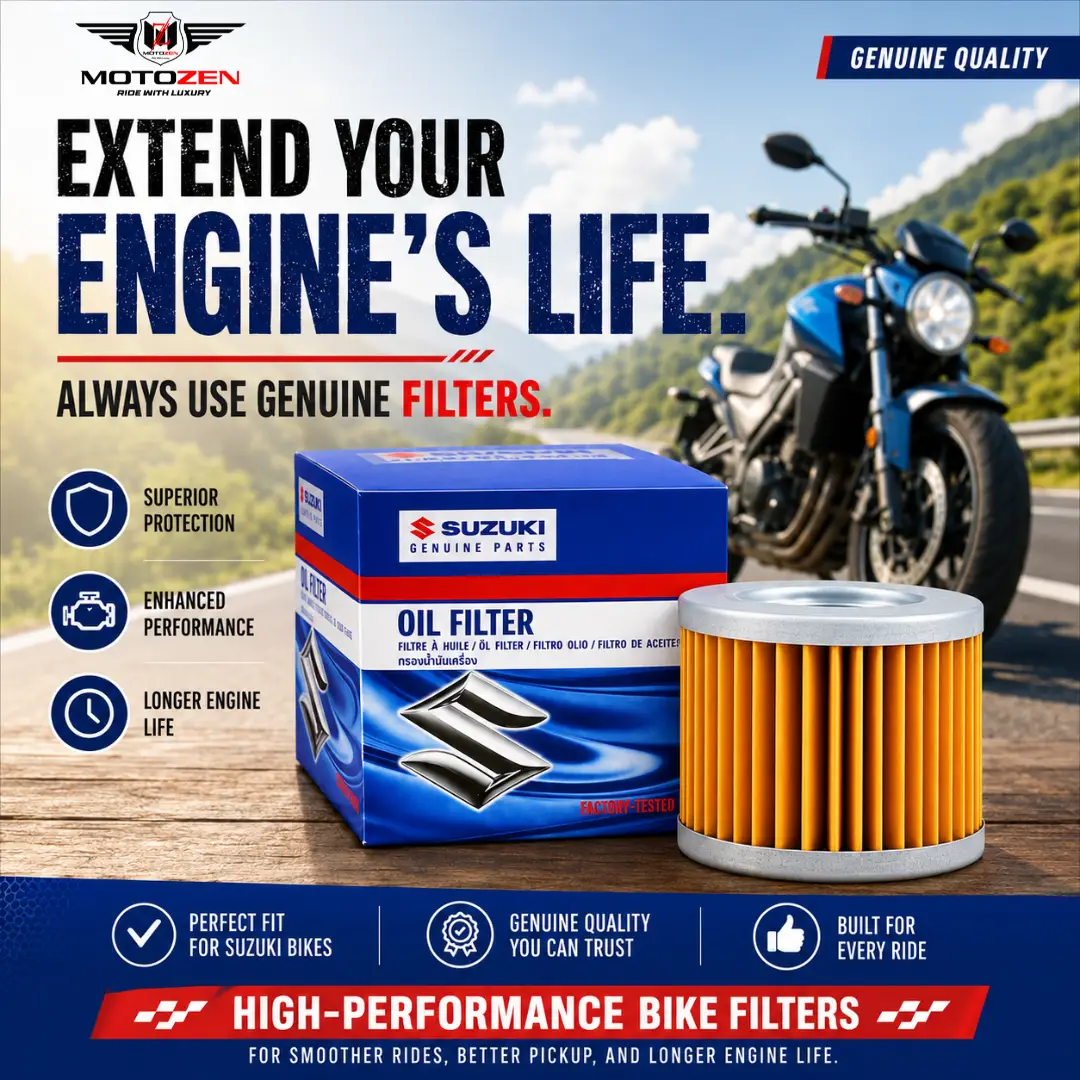 Suzuki Engine oil filter Suzuki Genuine Engine Oil Filter – Motorcycle Engine Oil Filter for Maximum Engine Protection - Image 1