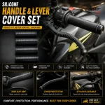 Motorcycle Silicone Handle Grip- Brake & Clutch Lever Cover Combo Set – 4 Pcs - Image 2