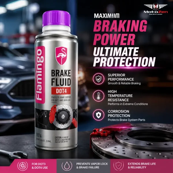 Flamingo Brake Fluid DOT4 – Reliable Brake System Protection & Performance