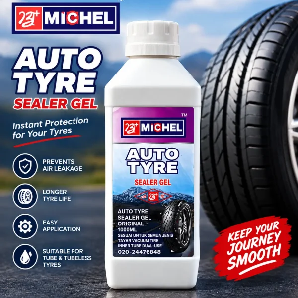 Auto Tyre Sealer Gel 1000ML | Tyre Puncture Protection & Air Leak Sealing