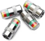 Tire Pressure Indicator Valve Caps | Tyre Pressure Monitoring Caps for Cars & Motorcycles - Image 2
