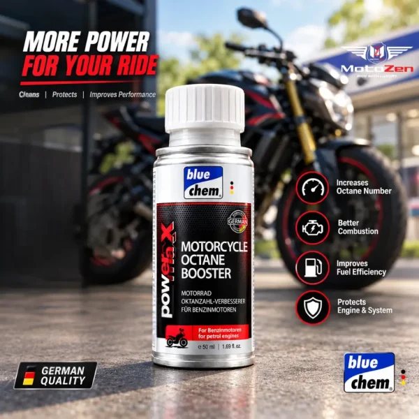Blue Chem Motorcycle Octane Booster – Improve Octane Performance & Engine Efficiency